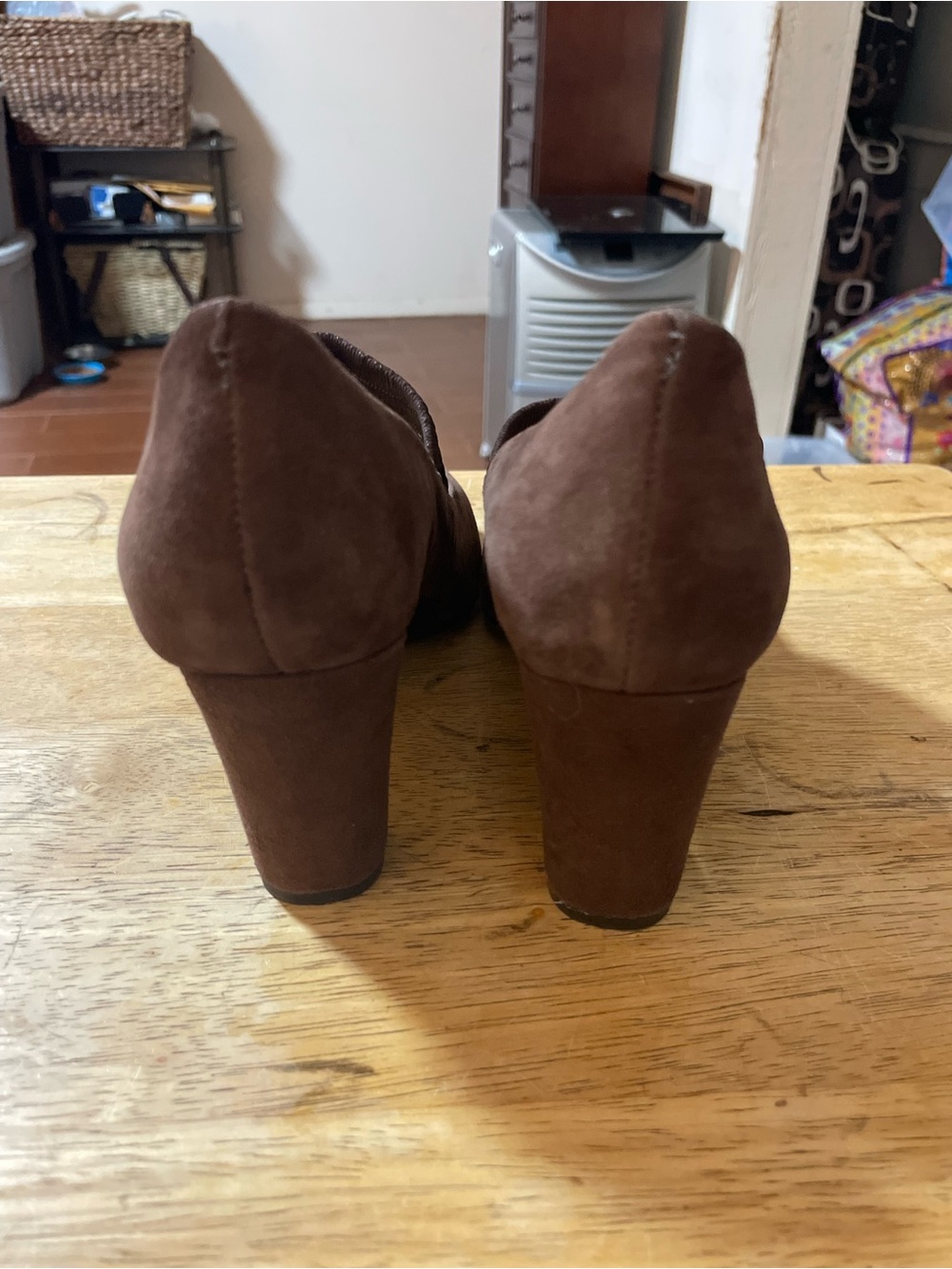 Nurture Madge dark brown suede leather Mary Jane pumps slip on block heel shoe 6 - Picture 10 of 16